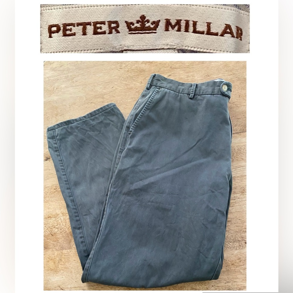 Peter Millar Men’s‎ Sz 38 Pima Cotton Twill Flat Front Chino Pant
